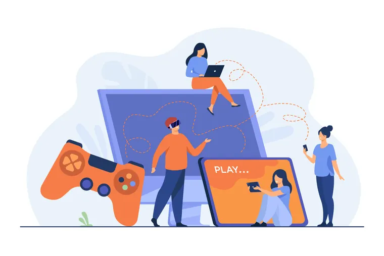 Game console and device illustration