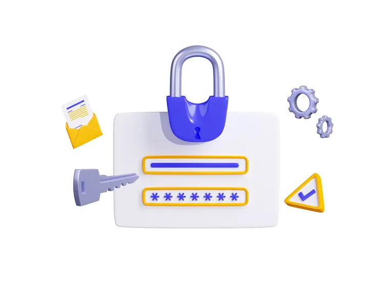 Security lock illustration